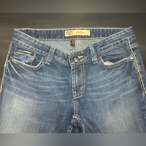 BKE Women's Star Flare Jeans in Blue - Picture 5 of 7